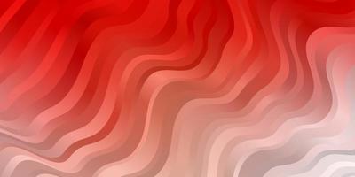 Light Red vector background with curves.