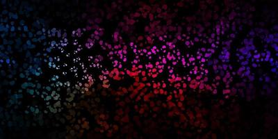 Dark multicolor vector backdrop with chaotic shapes.