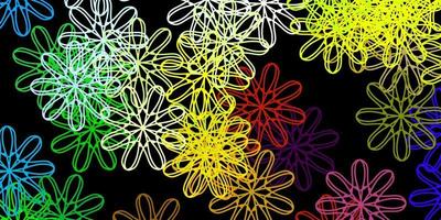Dark Multicolor vector backdrop with chaotic shapes.