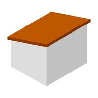 Isometric House On White Background vector