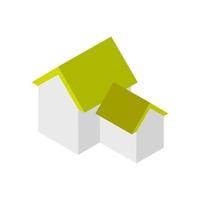 Isometric House On White Background vector