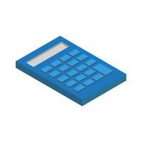 Isometric Calculator On White Background vector