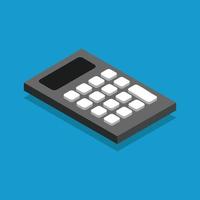 Isometric Calculator On White Background vector