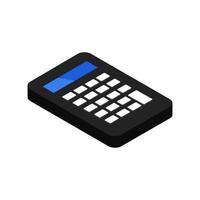 Isometric Calculator On White Background vector