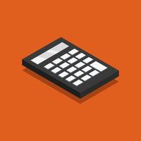 Isometric Calculator On White Background vector