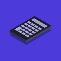 Isometric Calculator On White Background vector