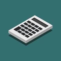 Isometric Calculator On White Background vector