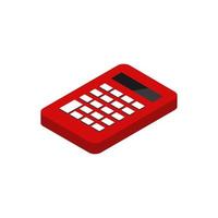 Isometric Calculator On White Background vector