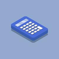 Isometric Calculator On White Background vector