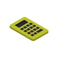 Isometric Calculator On White Background vector