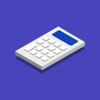 Isometric Calculator On White Background vector