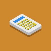 Isometric Calculator On White Background vector