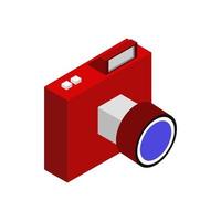 Isometric Camera On White Background vector