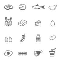protein food icons vector