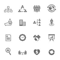 vector de iconos de organizacion