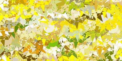 Light Green, Yellow vector pattern with polygonal shapes.