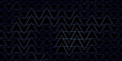 Dark BLUE vector pattern with lines, triangles.