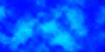 Light BLUE vector background with small and big stars.