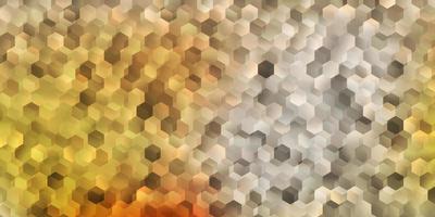 Light orange vector background with hexagonal shapes.