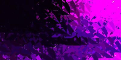 Dark Pink vector backdrop with triangles, lines.