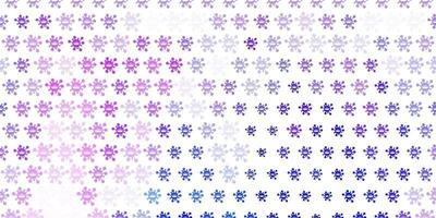 Light Pink, Blue vector pattern with coronavirus elements.