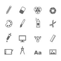 iconos de diseño gráfico vector