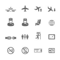 flight icons vector