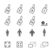 size vector icons