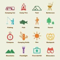 camping vector elements