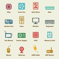 computer part elements vector