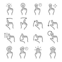 touch screen icons vector