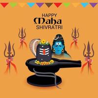 vector illustration of a Background for Happy Maha Shivratri.