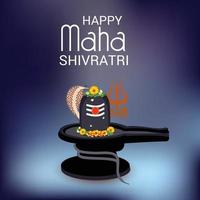 ilustración vectorial de un fondo para feliz maha shivratri. vector