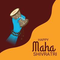 ilustración vectorial de un fondo para feliz maha shivratri. vector