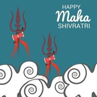 vector illustration of a Background for Happy Maha Shivratri.