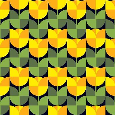 Abstract seamless pattern. Tulip flowers vector
