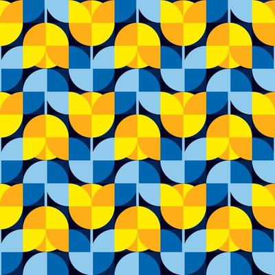Abstract seamless pattern. Tulip flowers vector