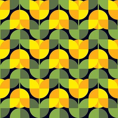 Abstract seamless pattern. Tulip flowers vector