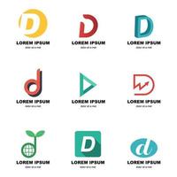 alphabet d logo vector