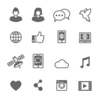 iconos de redes sociales vector