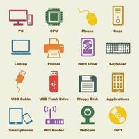 elementos de computadora y dispositivo vector