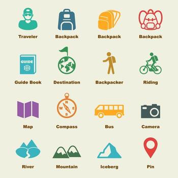 backpack vector elements