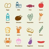 healthy food elements vector