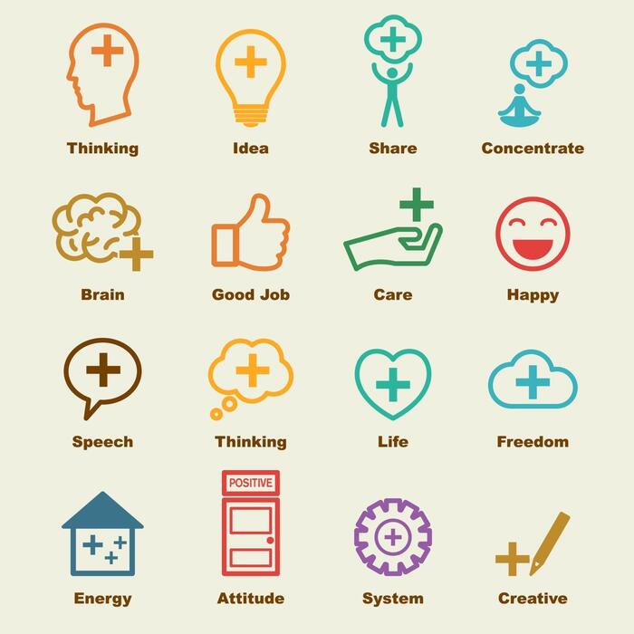 Think Positive Vector Art, Icons, and Graphics for Free Download