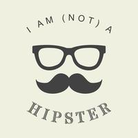 i am not a hipster vector