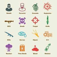 terrorism vector elements