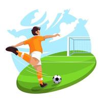 Two Soccer Players Duel in the Game 23985616 Vector Art at Vecteezy