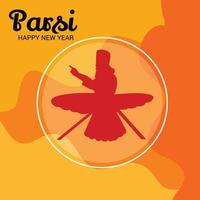 illustration of a Background for Parsi New Year. vector