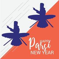 illustration of a Background for Parsi New Year. vector