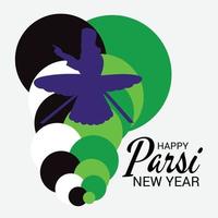 illustration of a Background for Parsi New Year. vector